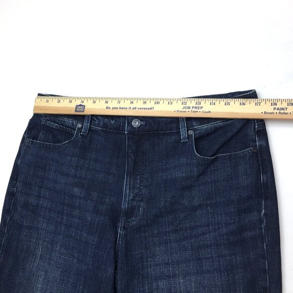 Talbots Women's Jeans Curvy Straight Leg Stretch Dark Wash size 14P length 28" - Picture 5 of 9